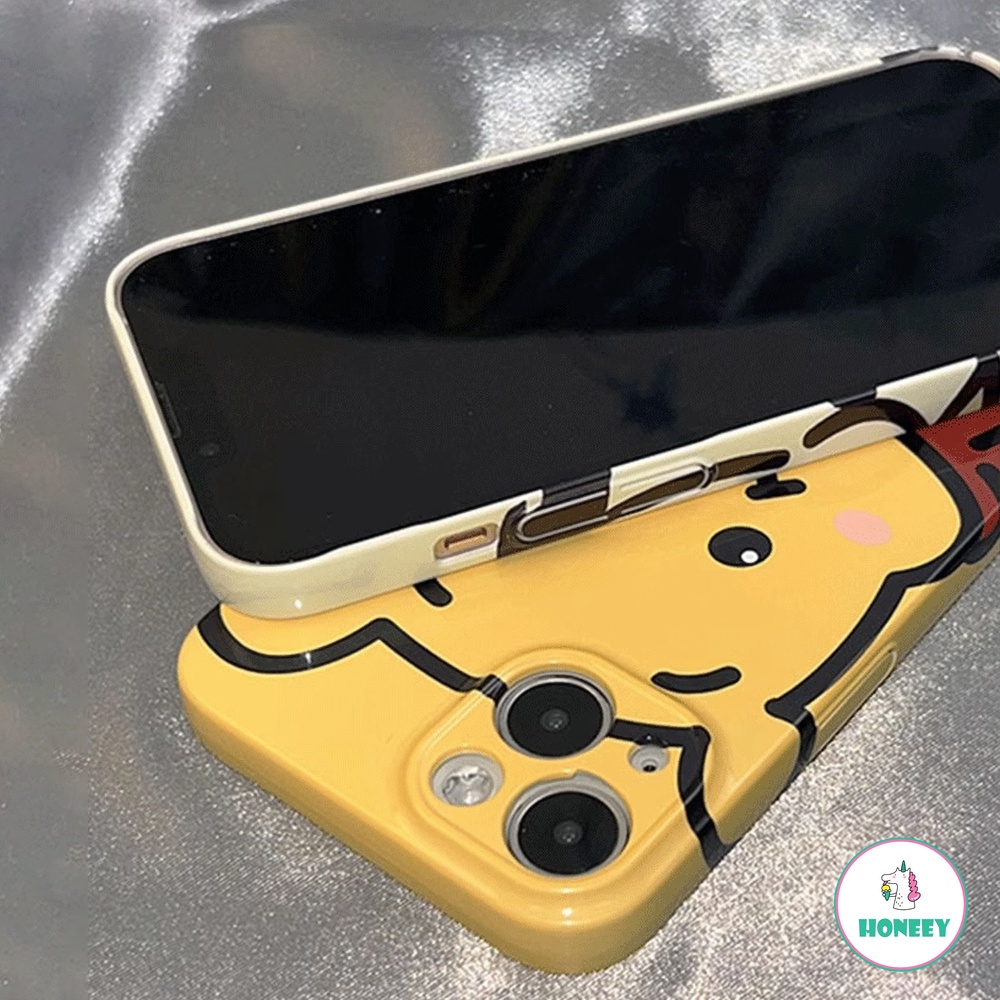 Casing Ponsel Kartun Beruang Anjing Lucu Untuk iPhone 14 Pro Max13 12 11 Pro Max Full Cover Perlindungan Lensa Shockproof Back Cover