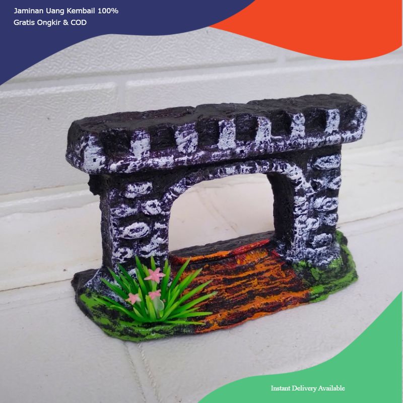 Hiasan aquarium gapura agung, dekorasi aquarium gapura aqung, ornamen aquarium gapura