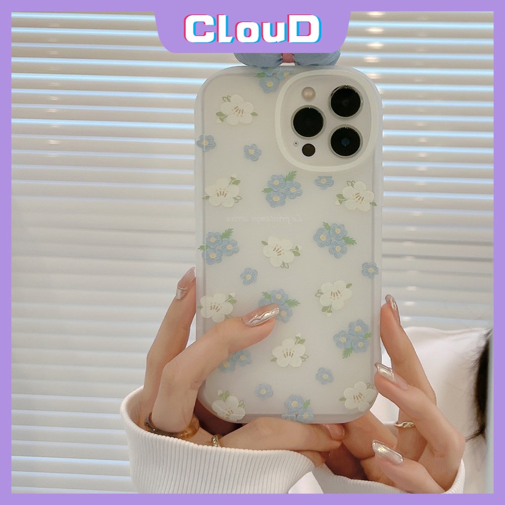 Case Untuk Infinix Smart5 6 Hot10 Lite 10T 10s 11 11s Note8 Hot 11 10T 10s 10 11s 9main Lukisan Cat Minyak Bunga Shockproof Kartun Lucu 3D Ikatan Simpul Hias Lensa Bulat Soft Cover