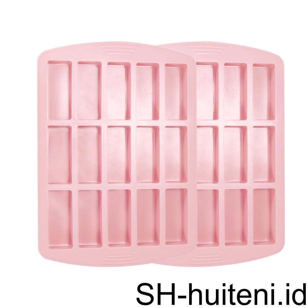 Cetakan Coklat Silikon Sederhana Persegi Panjang Silicone Cake Candy Mold Tray Ice Mold