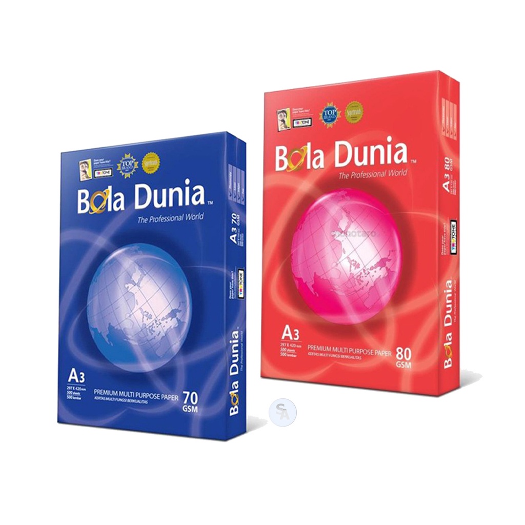 

BOLA DUNIA - Paper Print Fotocopy A3 70 dan 80 Gsm - Box