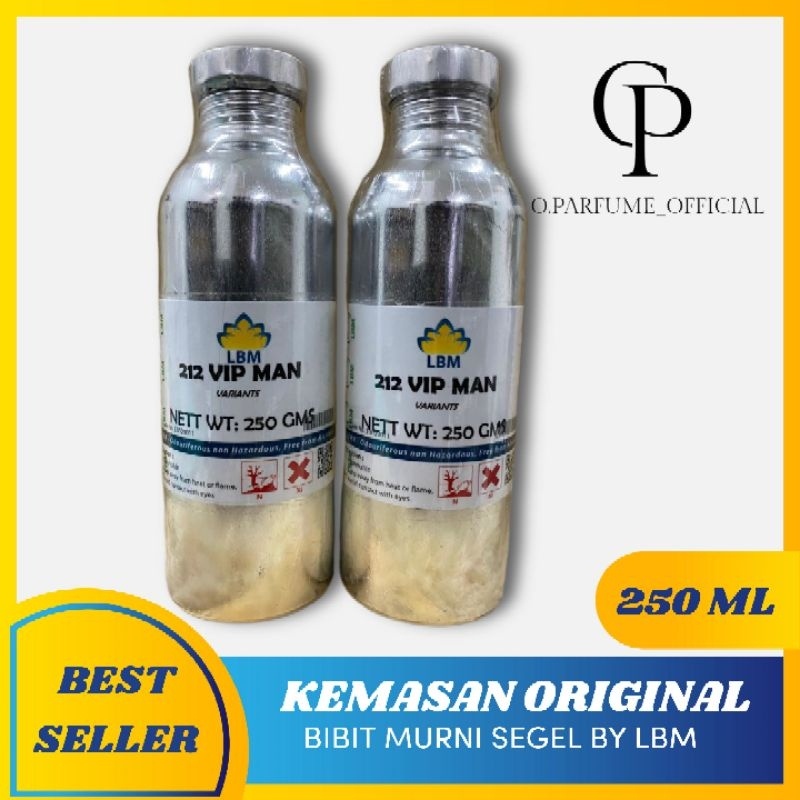 Bibit Parfum 212 VIP MAN / Parfume Refill / Kemasan 250 ML Segel Alumunium Pabrik By LBM