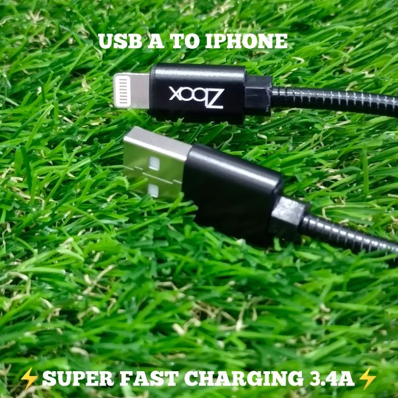 (CABLE METAL) Kabel data Fast Charging micro Usb/ type-c/Usb Lightning premium Quality FAST CHARGING