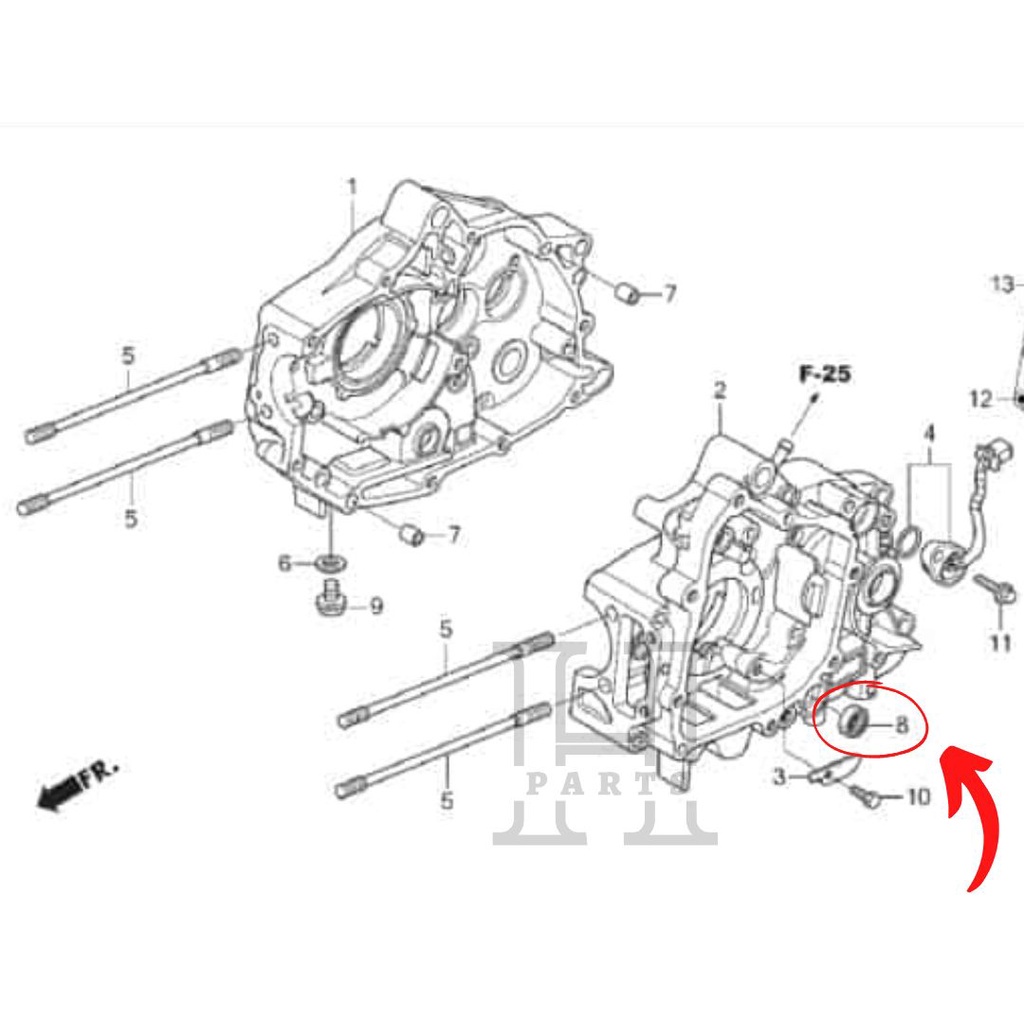 SEAL SIL OPERAN GIGI OIL SEAL 11.6 X 22 X 7 BLADE REVO KARBU FI INJEKSI 91208-KWB-601 ASLI ORIGINAL AHM HGP HONDA