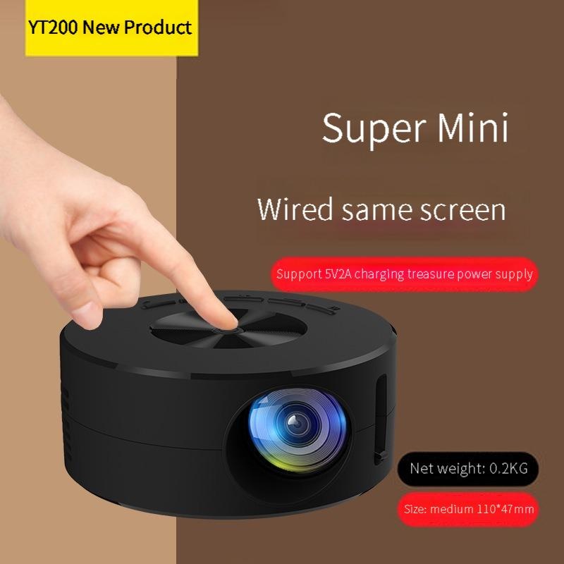 YT200 Proyektor Super Mini Portable Projector 15 ANSI 1080P Support