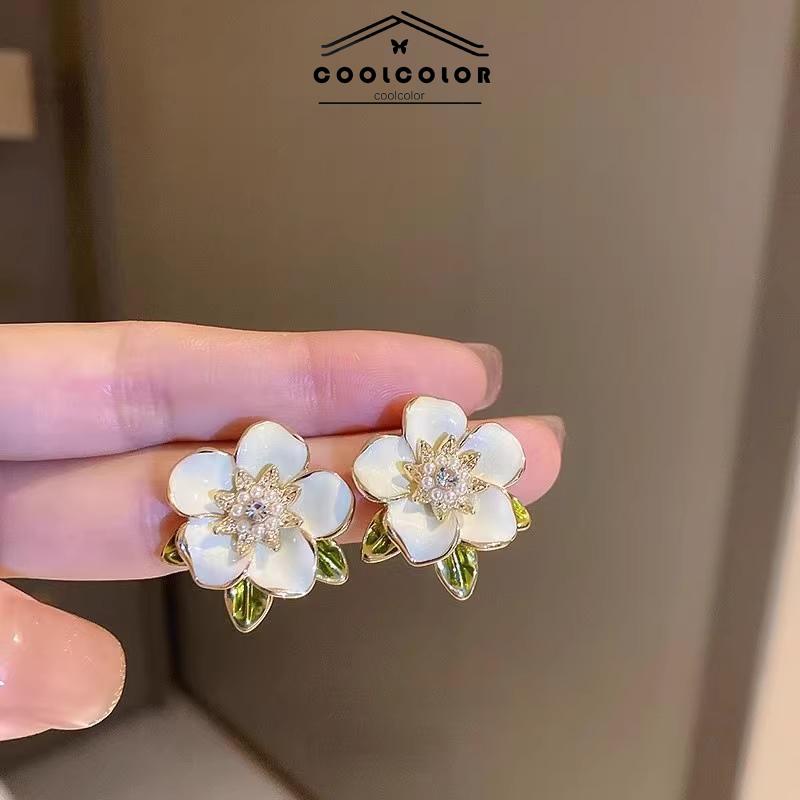 COD❤️Anting Tusuk Motif Bunga Gaya Korea Fashion Untuk Wanita- cl