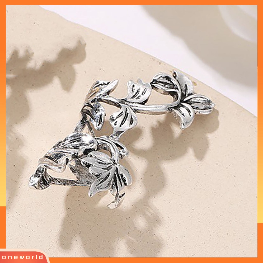 [WOD] 1pc Klip Telinga Ringan Tanpa Tindik Warna Perak Bentuk Kreatif Klip Anting Perhiasan Fashion