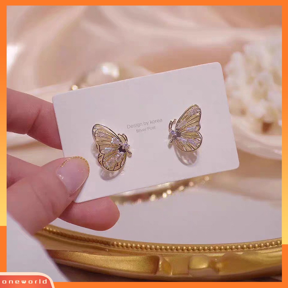 [WOD] Wanita Lady Fashion Sederhana Indah Kupu-Kupu Anting Ear Stud Perhiasan Hadiah