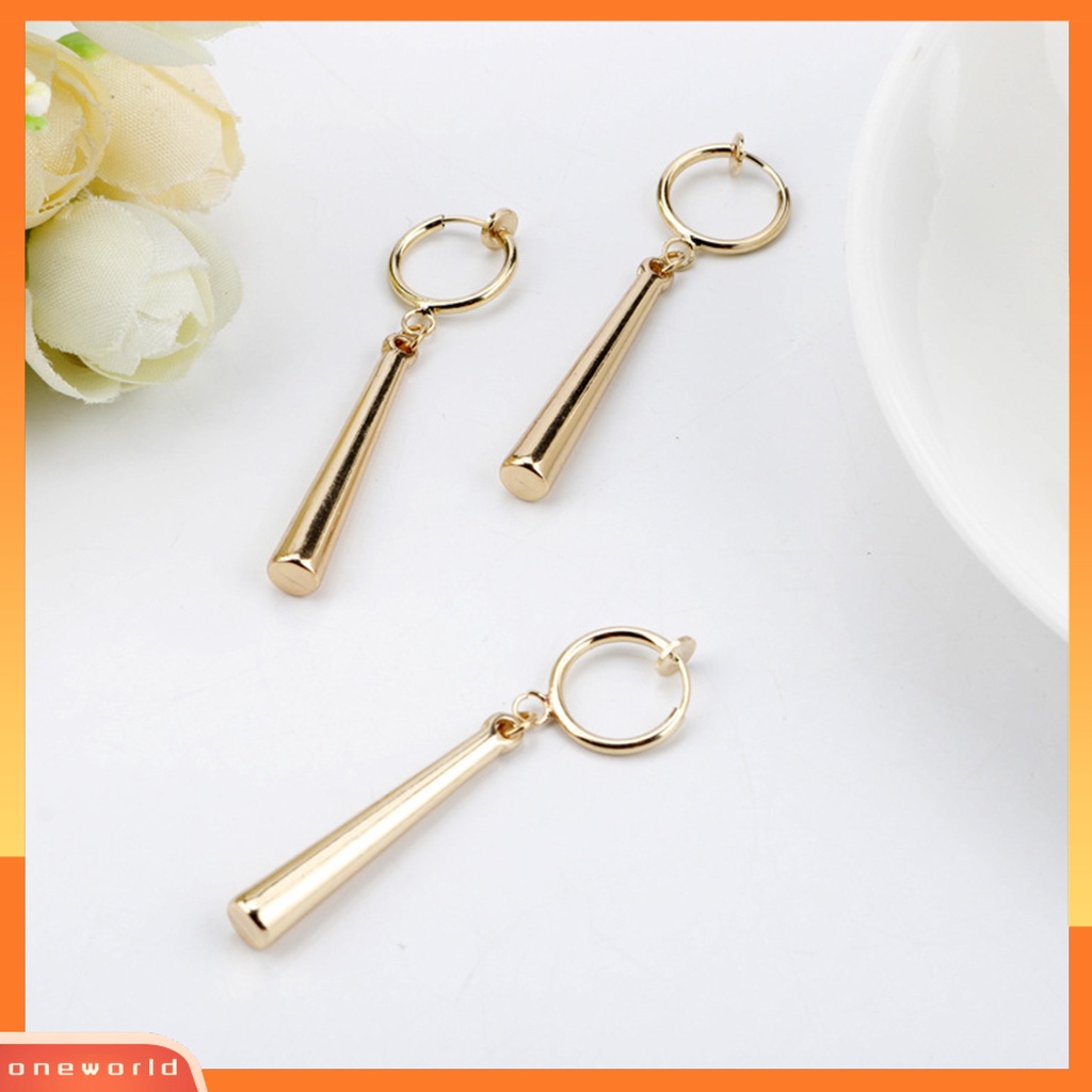 [WOD] Wanita Anting Gantung Warna Solid Paduan Sederhana Tahan Lama Lady Hook Earrings Perhiasan Wanita