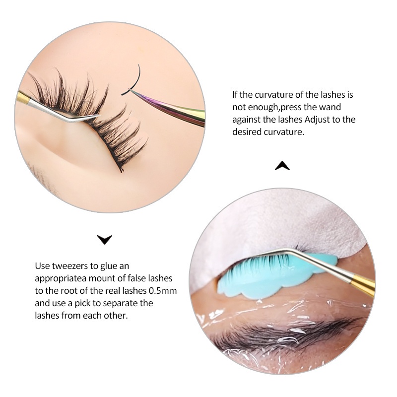 Eyelash Perm Alat Bantu Angkat Batang Pembersih Logam Beauty Lash Seperate Tool Grafting Bulu Mata Palsu Extension Perlengkapan Makeup