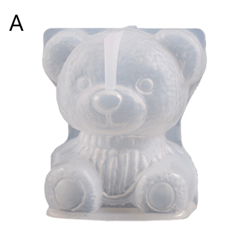 Siy Geometris Beruang Cetakan Resin 3D Teddy Bear Silicone Mold DIY Desktop Ornaments Mold Candle Mold Untuk Resin Art Home Deco