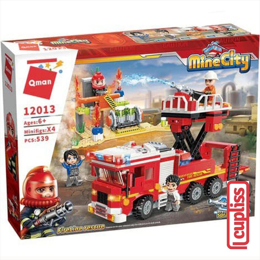 Qman MineCity Fire Line Rescue 12013