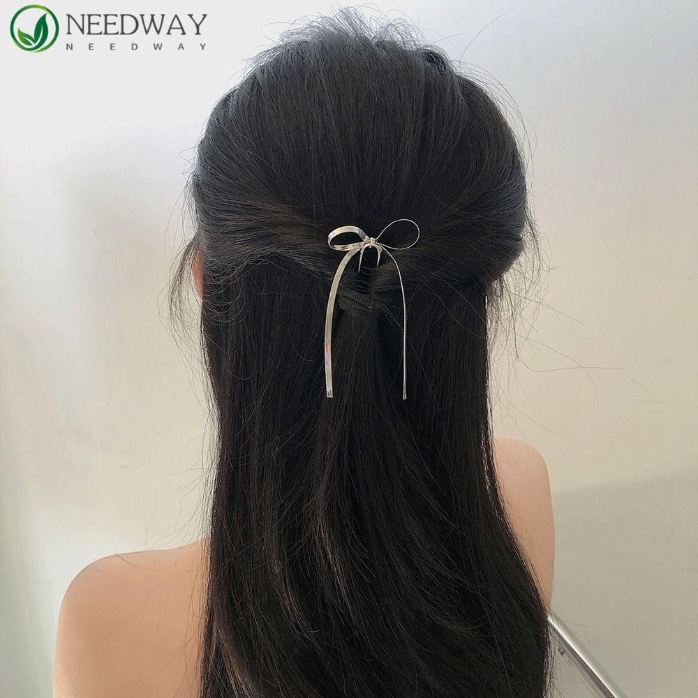 Needway Busur Rambut Stik Lucu Fashion Hanfu Untuk Anak Perempuan Hiasan Kepala Gaya Korea Untuk Wanita Jepit Rambut Berbentuk U