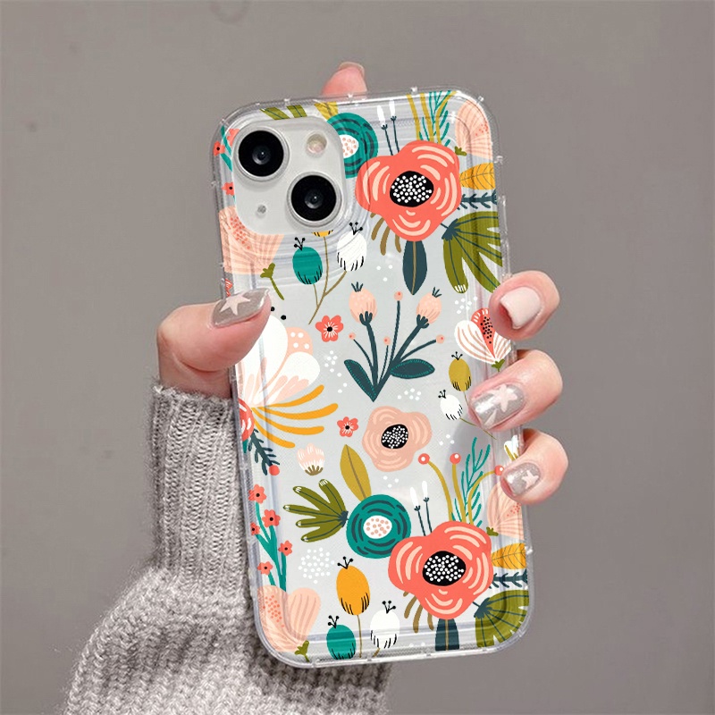 Casing Kartun Bunga Untuk Xiaomi Redmi Note11 11s 10 10Pro 10S 10 ProMax 9 9S 8poco X3 Pro NFC M4 M5 Redmi 10 9A 9T 9C 10A Sport Mi11 Lite 5G NE Airbag Shockproof Cover