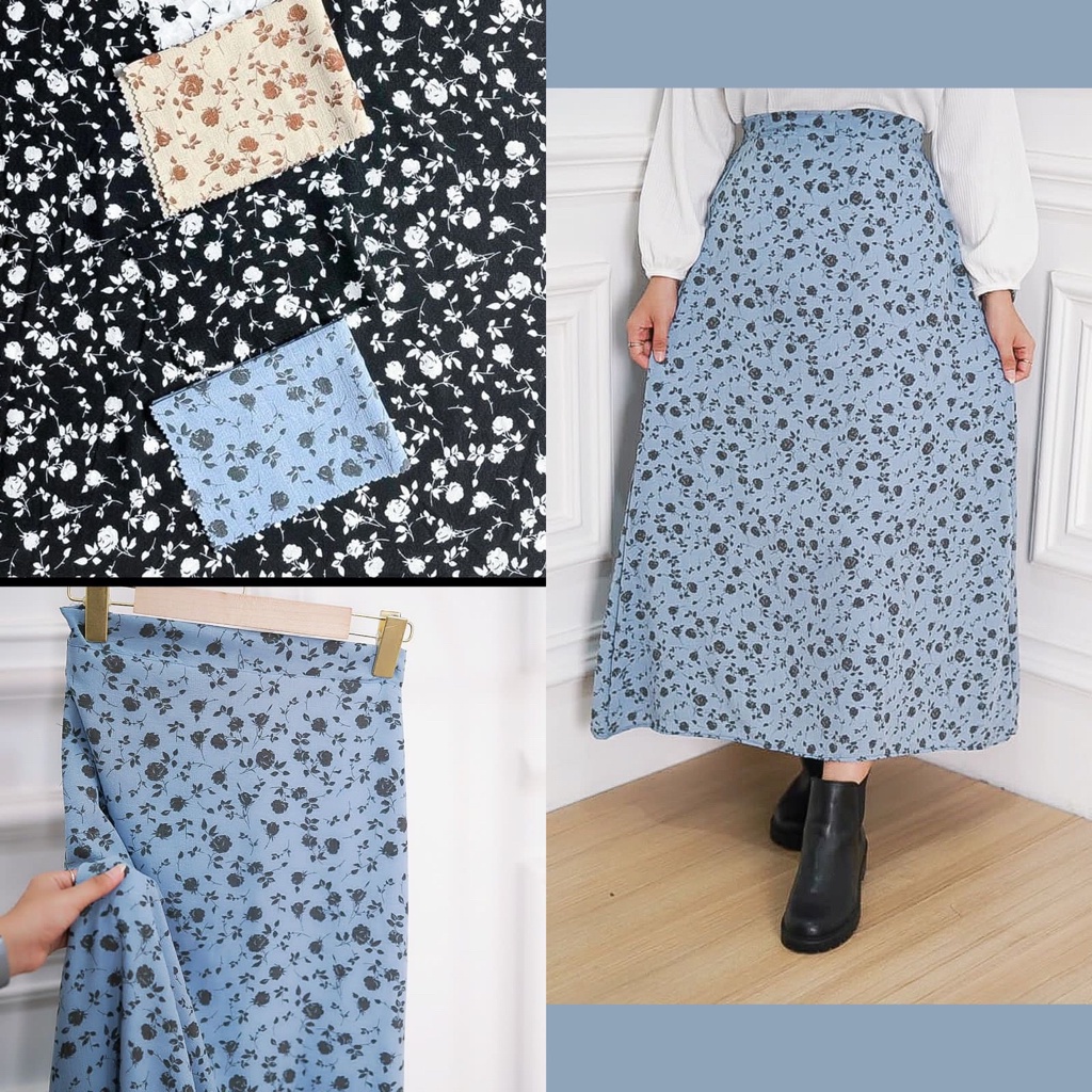 BEFAST - ZFS OOTD WANITA ROK RENA / KORE PREMIUM CRINCLE A LINE SKIRT / Rok Maxy Wanita Terbaru / Fashion Kekinian Remaja ABG Trendy / Rok Wanita Ala Style Korean / Pakaian Casual Wanita / Outfit Wanita Hijab Style