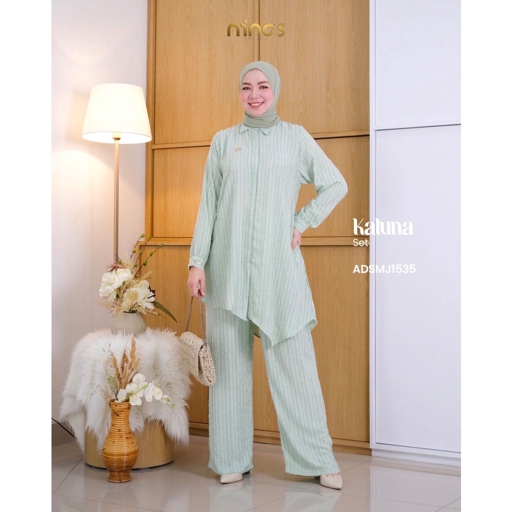 Ninos Design  Kaluna Set Muslim celana ootd simpel