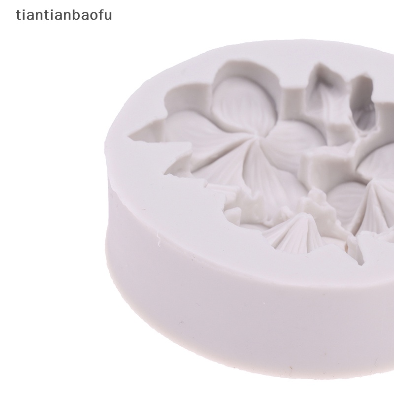 [tiantianbaofu] Cetakan Silikon Bentuk Bunga DIY Gardenia Plumeria Rubra Kue Sabun Fondant Mold Butik