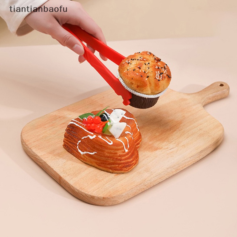 [tiantianbaofu] Penjepit Makanan Nylon Food Clip Tongs Oven Push Pull Clip Alat Masak Dapur Butik