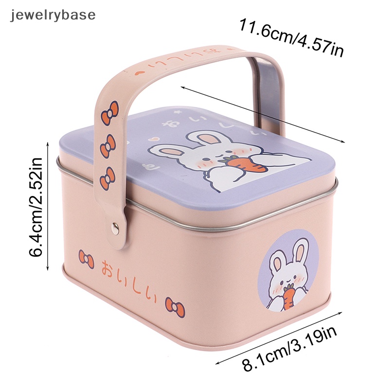 [jewelrybase] Vintage Small Suitcase Storage Tinplate Candy Box Cookie Kotak Hadiah Penyimpanan Bisa Butik