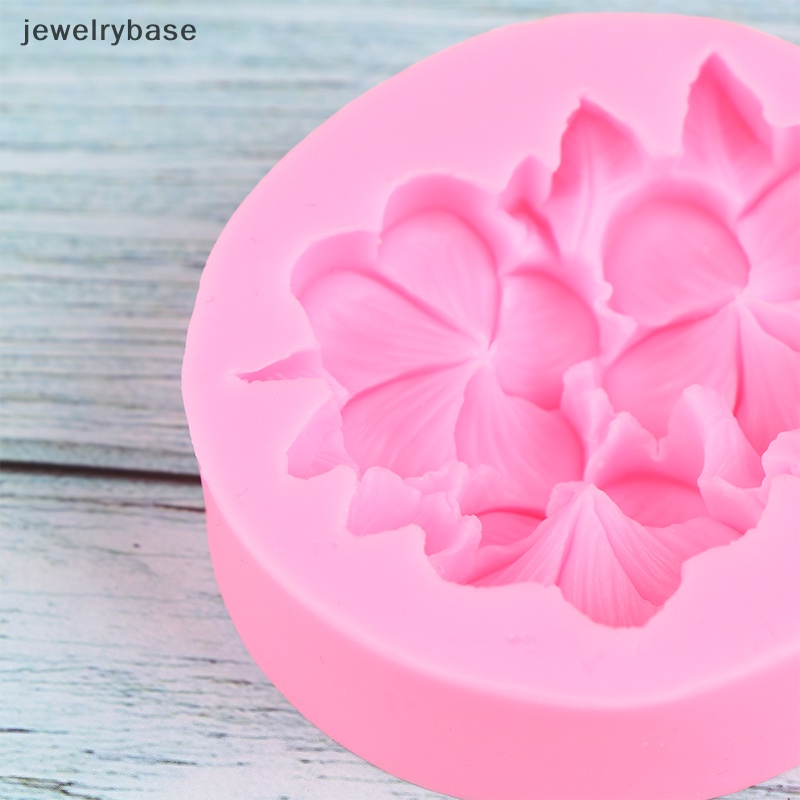 [jewelrybase] 1pc Cetakan Silikon Bentuk Bunga Gardenia Plumeria Rubra Cetakan DIY Alat Kue Butik