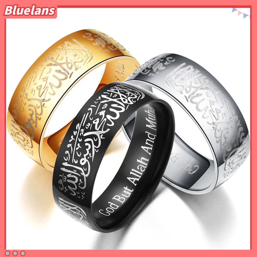 [BLS] Ring Cincin Jari Religi Bahan Titanium Steel Ringan Tahan Karat Untuk Pernikahan