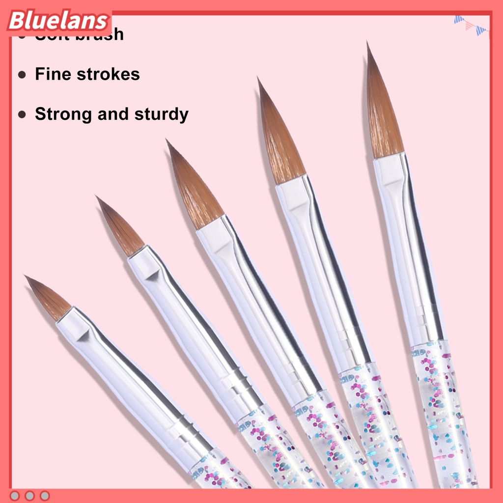 [BLM] 5pcs /Set Kuas Nail Art Tip Lembut Multifungsi Ultra Tipis Bunga Garis Garis Liner DIY Menggambar Brush Untuk Manicure