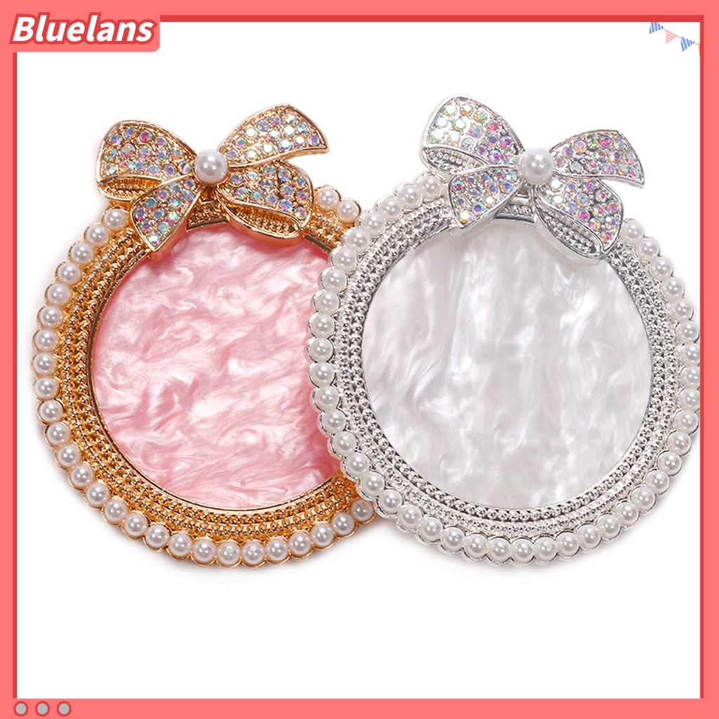 [BLM] Nail Art Palette Bow-knot Ornamen Permukaan Berkilau Daya Tahan Tinggi Mudah Dibersihkan Resin Imitasi Mutiara Trim Display Tray Gel Mix Palet Untuk Salon Kuku