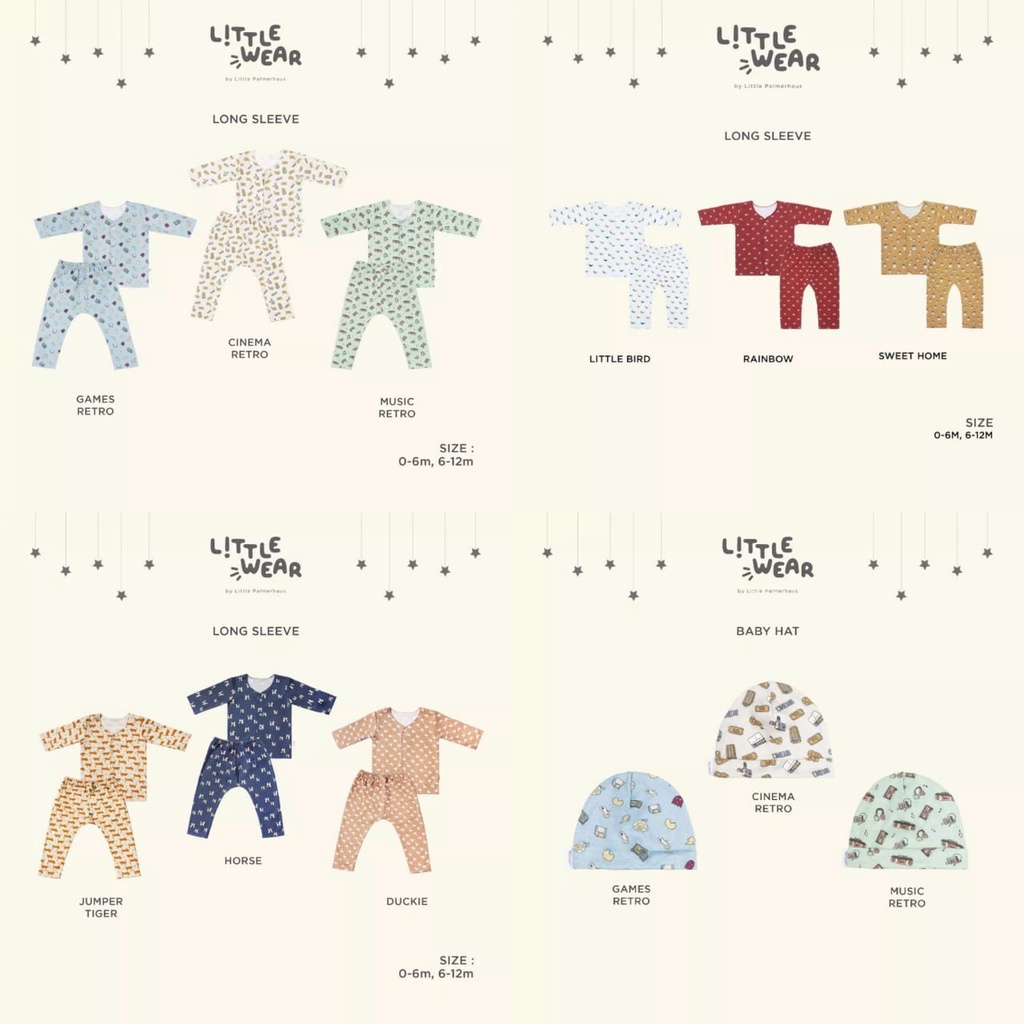 Little Palmerhaus - Little Wear Long Sleeve / Baju Setelan Panjang Bayi 0-12 Bulan 14.0