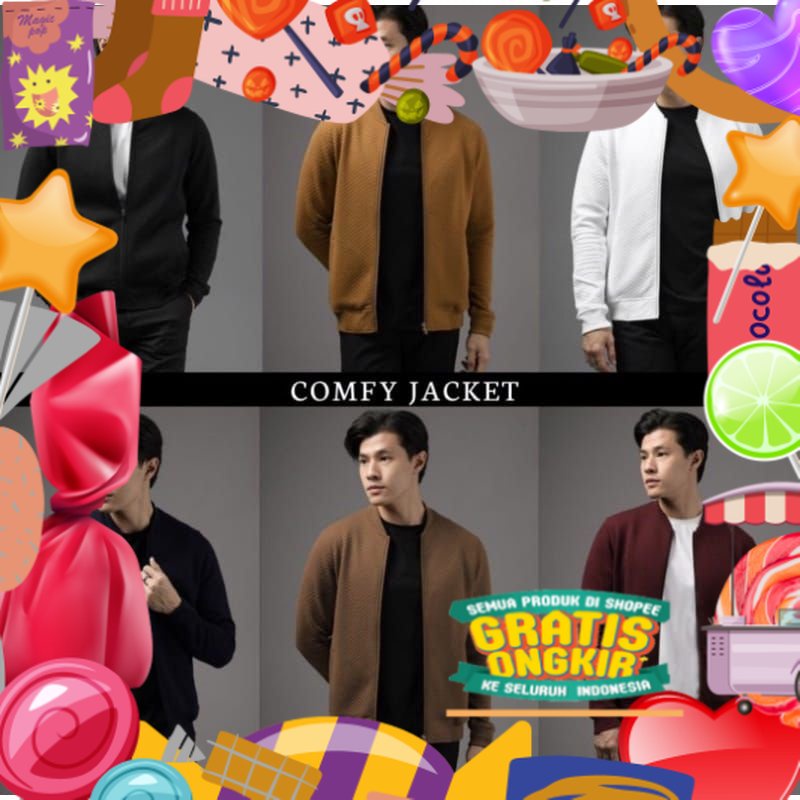 COD /COMFY JACKET /JAKET PRIA /PREMIUM JAKET BOMBER JAKET COMFY/ Best seller terlaris anak dewasa