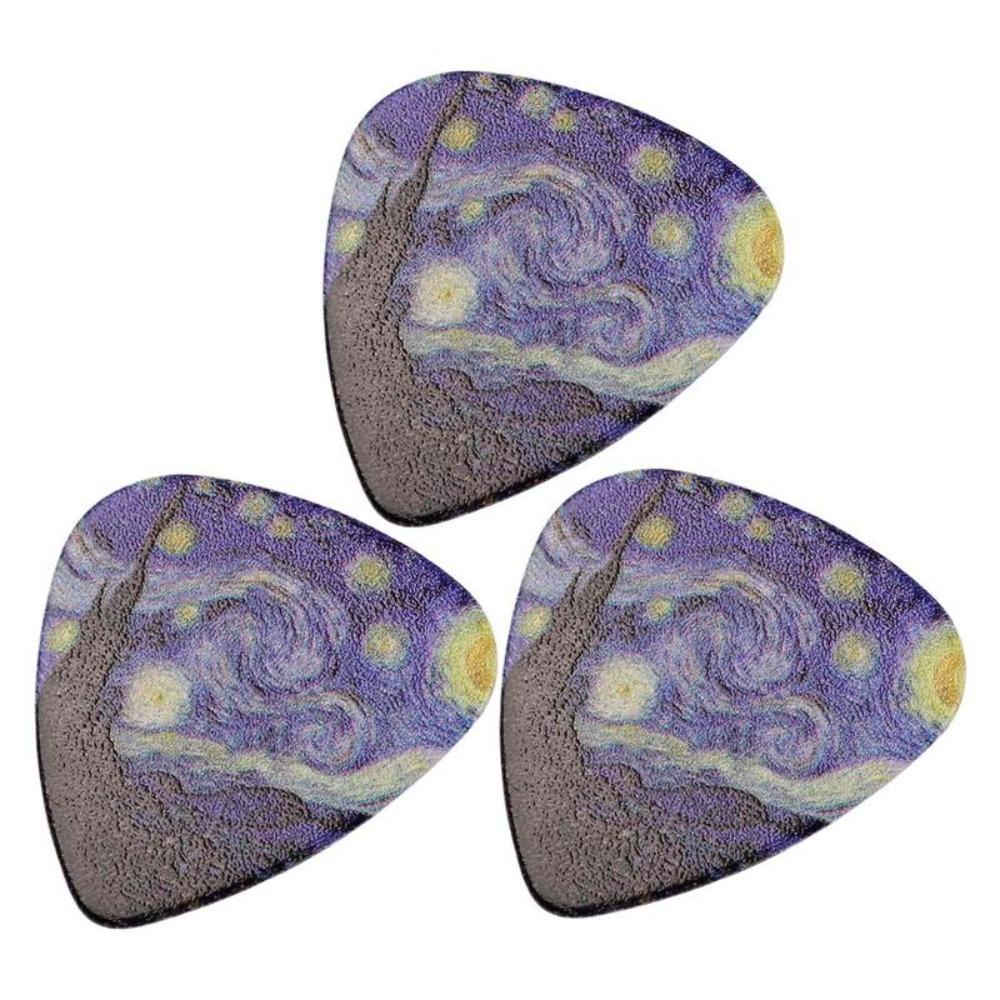 Lanfy Pick Gitar Akustik 3PCS Tipis Untuk Gitar Ukulele Aksesoris Bass Elektrik Klasik Suara Premium Picks Gitar Elektrik