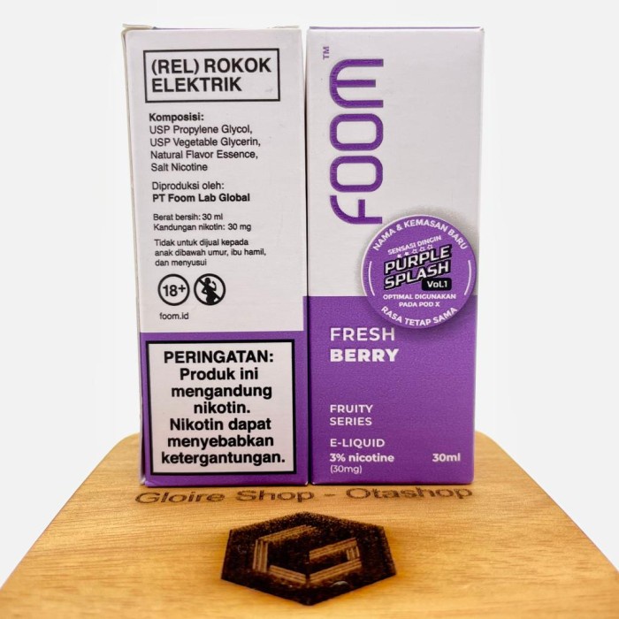 SALT - Foom FRESH BERRY 30ml 30mg by Foom Lab Liquid purple splash V1
