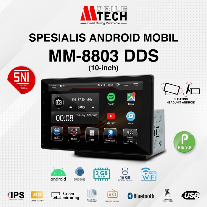 Headunit Double Din MM-8803 DDS Mobile Tech - 2GB / 16GB