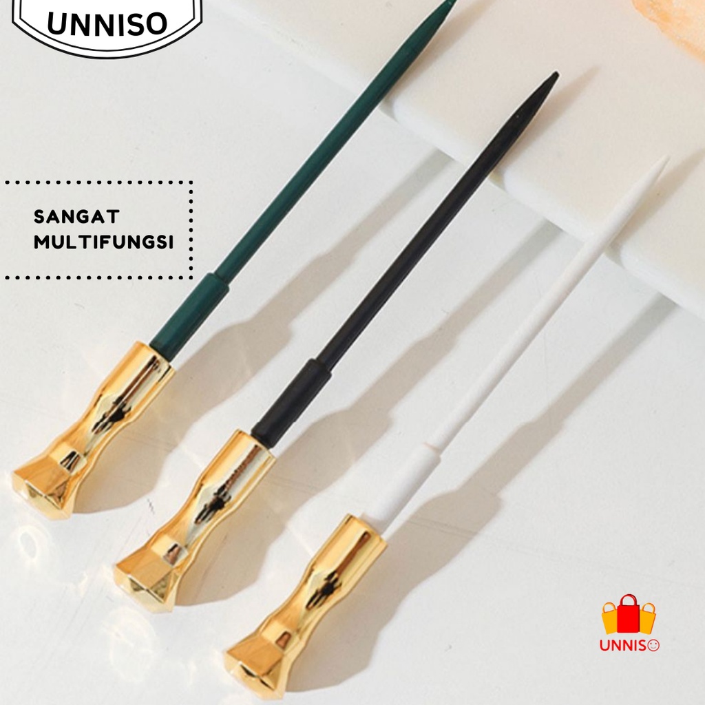 UNNISO -Sendok Aduk Long Handle Multifungsi Dengan Tusukan Buah