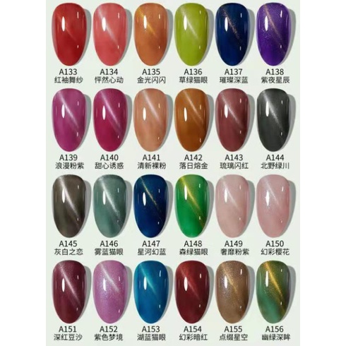 KUTEK CHARZIEG UV GEL NAIL POLISH KODE 136-174