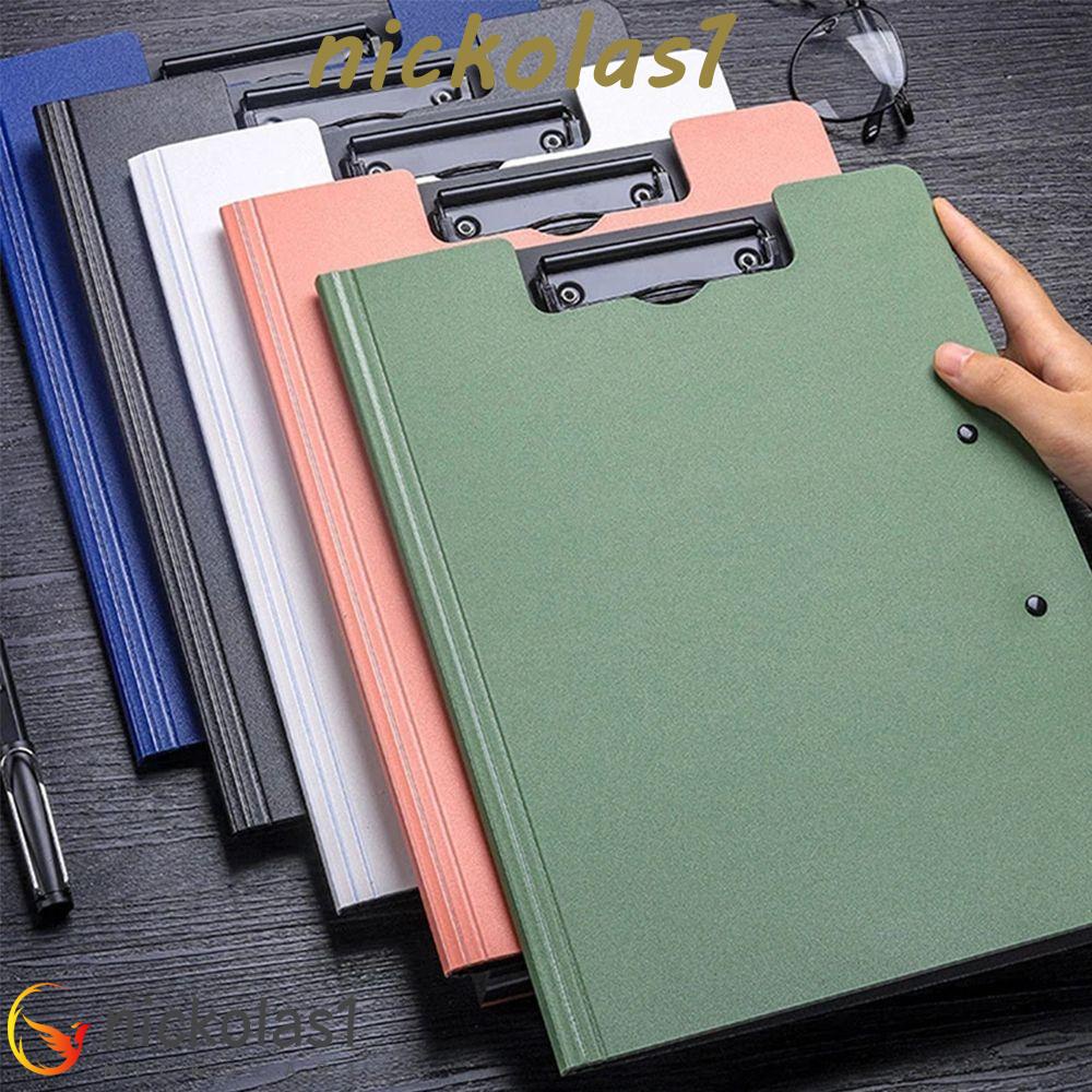 Nickolas1 A4 File Folder Portable Multifungsi Perlengkapan Kantor Sekolah Memo Clip Board Test Paper Storage Tulisan Clipboard