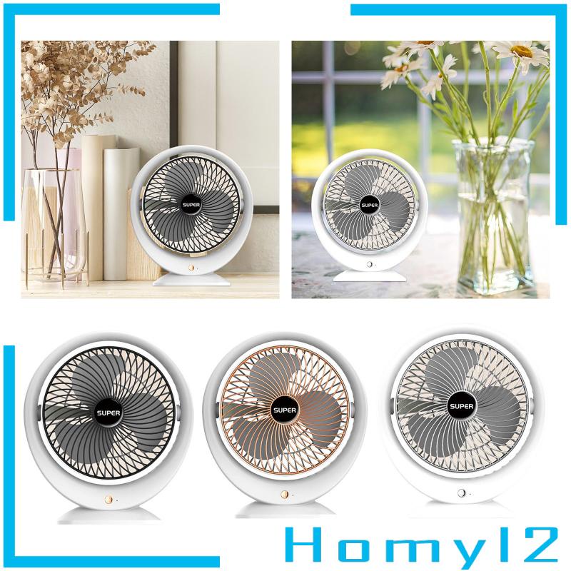 [HOMYL2] Kipas Angin Desktop 3speed Angin USB Rechargeable Mini Fan Untuk travel Kantor Indoor