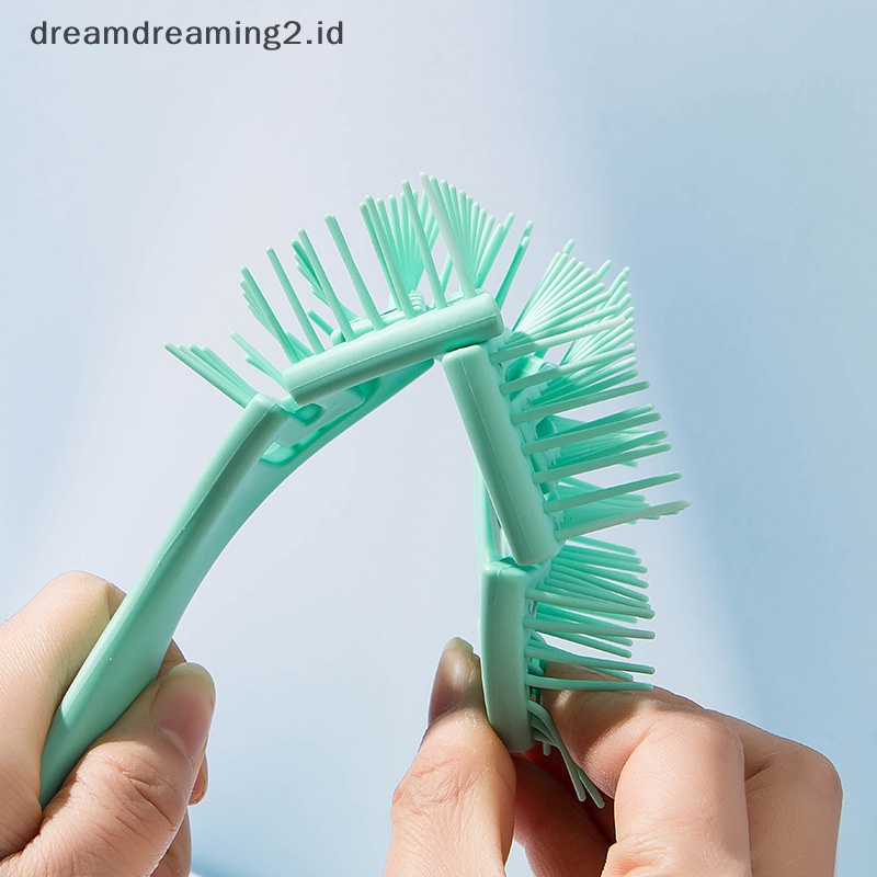 (drea) Sikat Basah DryCurved Comb Massage Comb Fluffy Shape Ribs Curling Comb Pada Rambut Basah //