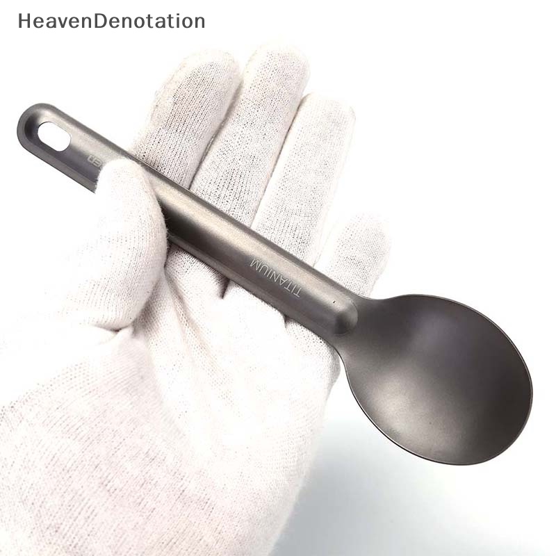 [HeavenDenotation] 1pc Garpu Sendok Titanium Ringan Untuk Peralatan Makan Camping Outdoor HDV