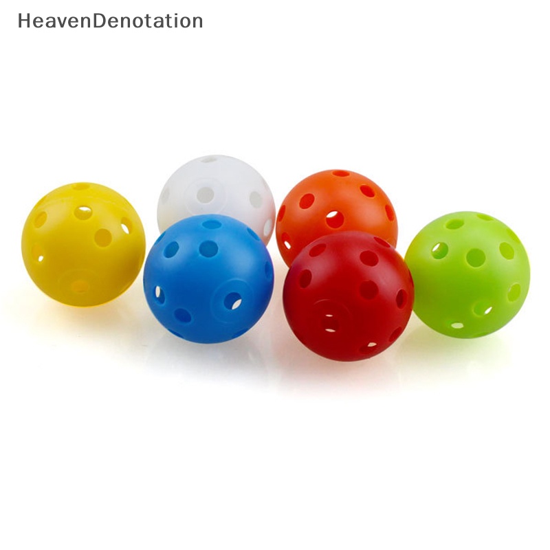 [HeavenDenotation] 10pcs Bola Golf Indoor Outdoor Whiffle Airflow Latihan Golf Bola HDV