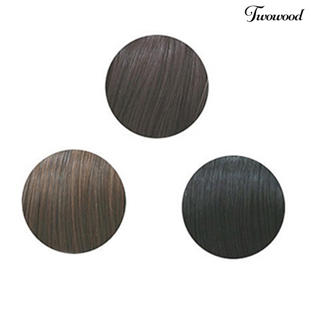 Twowood Wanita Fashion Miring Frisette Pendek Hitam Lurus Pesta Cosplay Rambut Ekstensi Wig