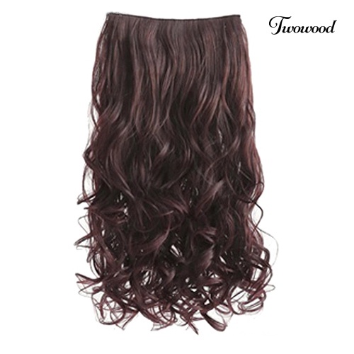 Twowood Fashion Wanita Klip in Keriting Bergelombang Wig Kostum Pesta Rambut Ekstensi Sopak