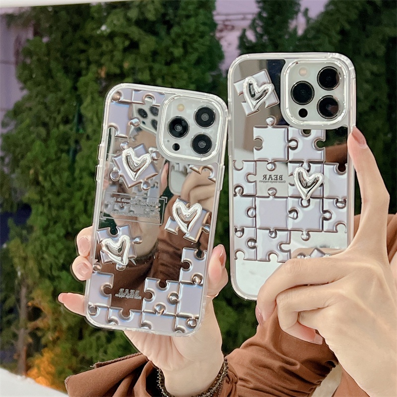 Cocok Untuk Iphone14 Pro Max iPhone Phone Case Permukaan Cermin Kamera Perlindungan Shockproof Kuat Kompatibel Dengan Iphone13 13pro 13prm iPhone 11 7Plus 8Plus Xr XS 12 Pro Max Phone Case