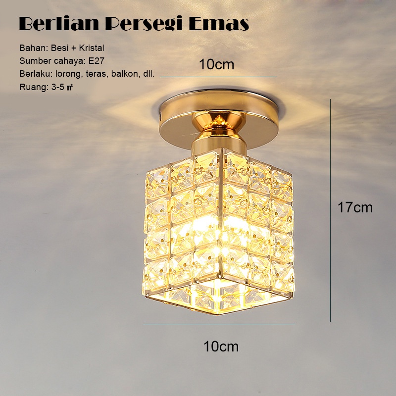 Lampu Kristal/Plafon Minimalis Crystal Ceiling Lamp Langit-langit Krista/lampu Kristal Ruang Tamu/lampu Plafon Kristal