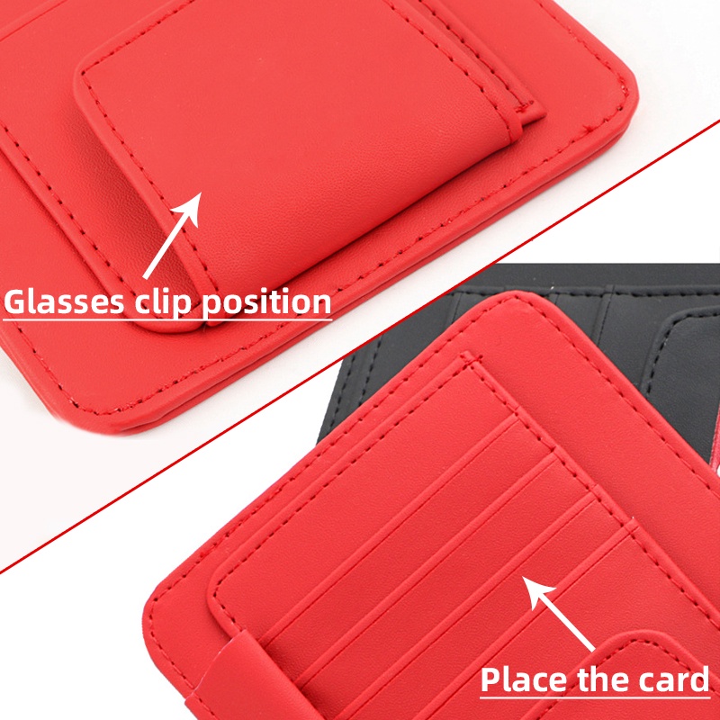 Chery Kulit Mobil Sun Visor Penyimpanan Resi Kartu Kacamata Holder Organizers Untuk Omoda5 Tiggo8 7 6 4 3 5x Pro Arrizo FX Fulwin Face Qq2023