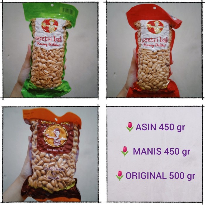 

New Arrival Kacang bali kemasan besar kacang kapri poetri bali 450gr - Original 500 gr