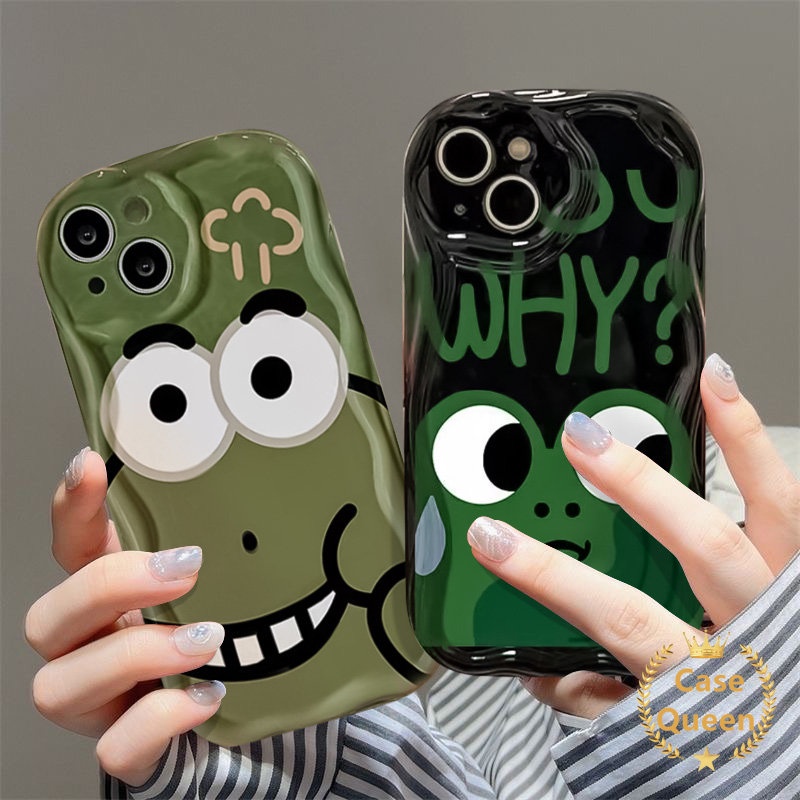 Untuk Oppo A77 A33 A12 A11K A57 A35 A16s A54 A17K A5s A12E A16 A17 A77S A7 A15s A15 A53 A3s A32 3D Wavy Curved Edge Cute Monster Crocodile Winnie Bear Manyo Rabbit Couple Case