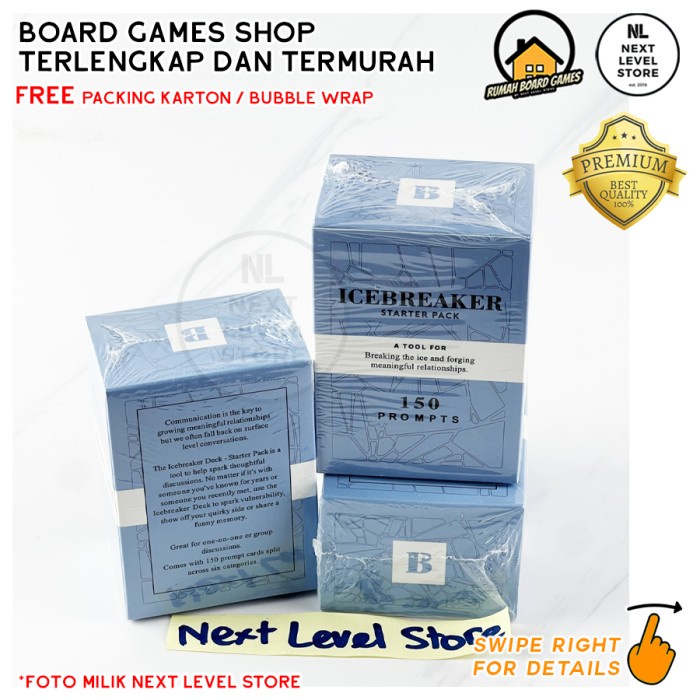 Icebreaker Starter Pack Ice Breaker Bestself Card Board Games Family