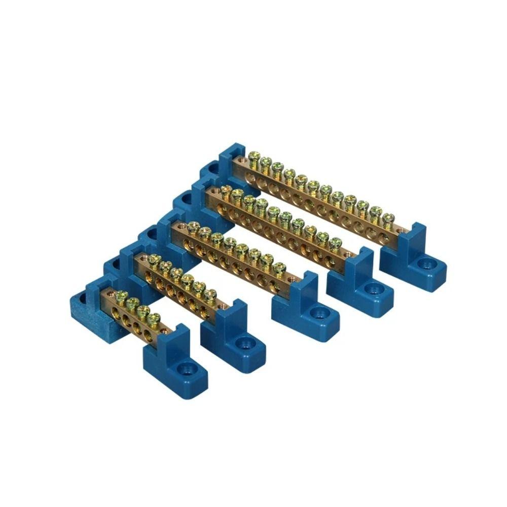 TOP Copper Screw Terminal Block Flame Distribution Box Bar Barisan Kabel Nol Arde Blok Terminal Tembaga