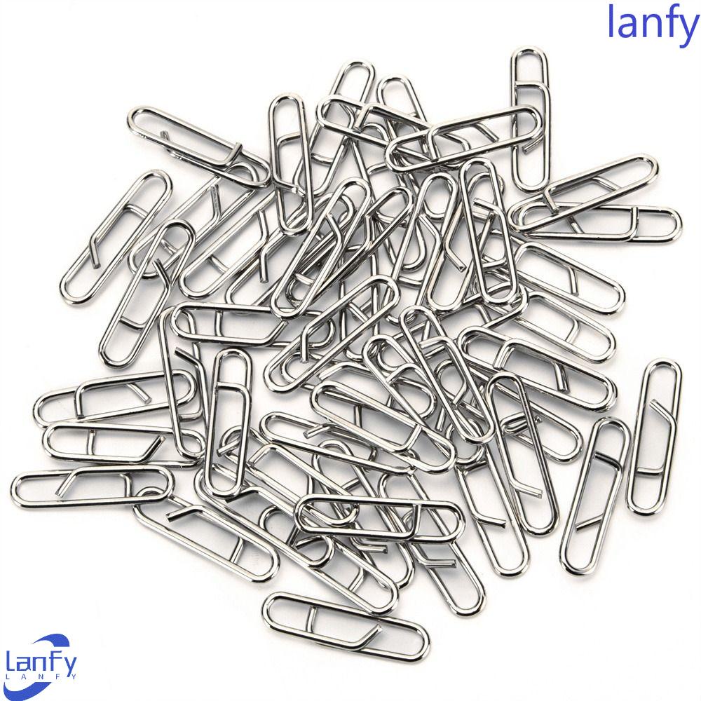 Lanfy 20Pcs Konektor Umpan Pancing Fishing Tackle Powerfull Hook Connector 15mm /18mm /23mm Pesca Safety Fishing Interlock Snap