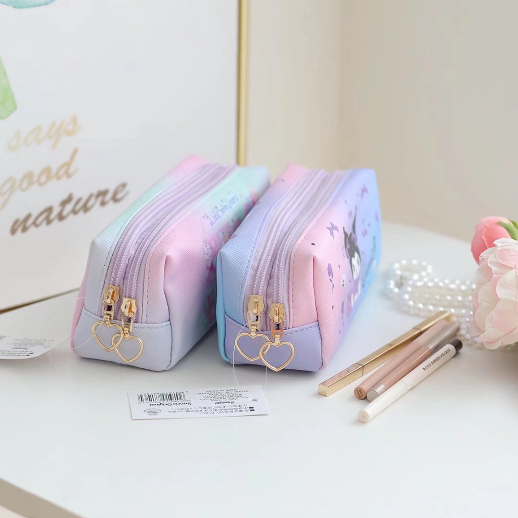 TEMPAT PENSIL MOTIF  KARTUN SANRRO PREEMIUM CCINAMOROLL MELODY KUROMI LUCU